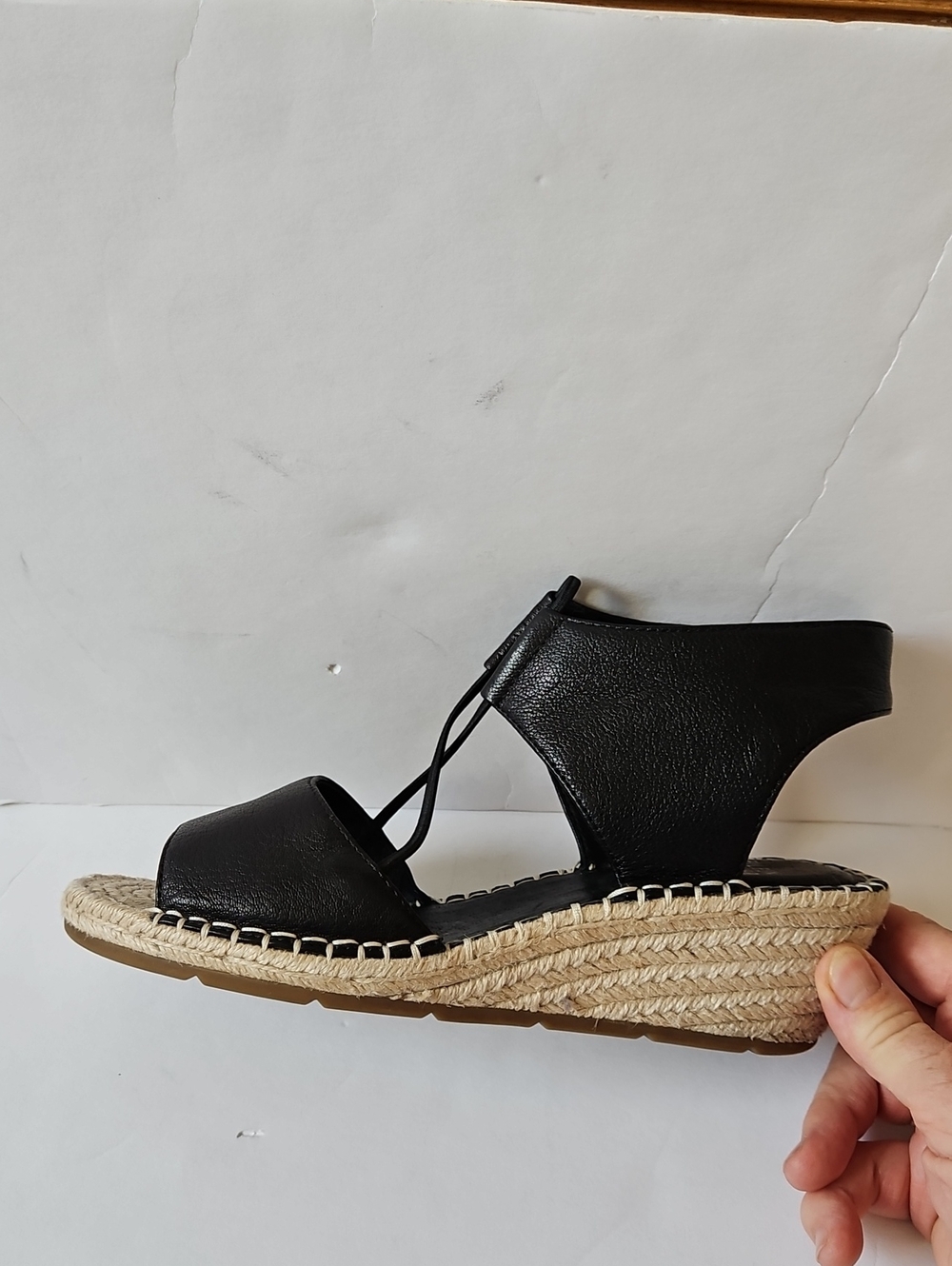 Eileen Fisher Agnes Black Espadrille Sandal 7